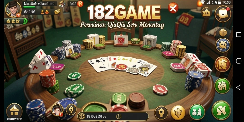 Gameplay seru di 182GAME dengan grafis QiuQiu yang memukau.