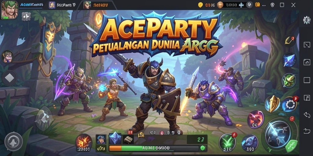 Menampilkan aksi mendebarkan dalam gameplay ARPG ACEPARTY.