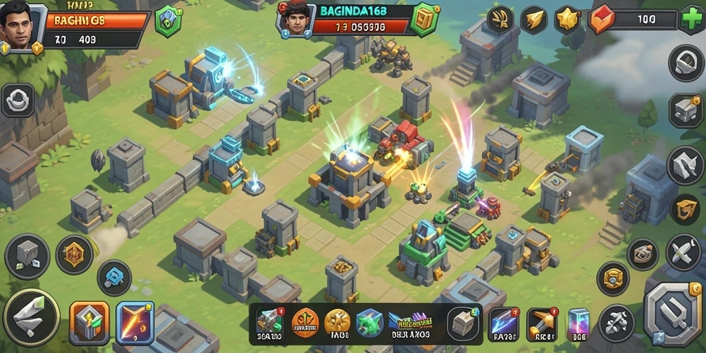 Tampilan menarik dari gameplay BAGINDA168 dalam Tower Defense.