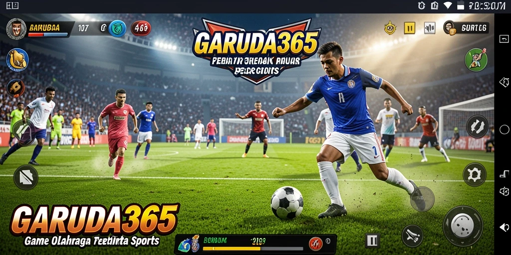 Tampilan gameplay GARUDA365 yang penuh aksi dan keseruan olahraga.