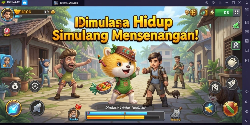 Tampilan gameplay <strong>IDRGAME</strong> yang menunjukkan momen seru dalam simulasi kehidupan.