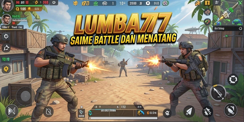Tampilan gameplay LUMBA77 yang mendebarkan dalam pertarungan Battle Royale.