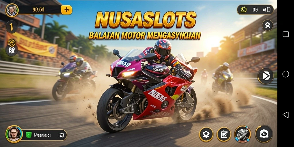 Gameplay seru balapan motor di NUSASLOTS