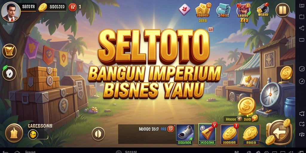 Menampilkan antarmuka permainan dan strategi bisnis yang menarik.