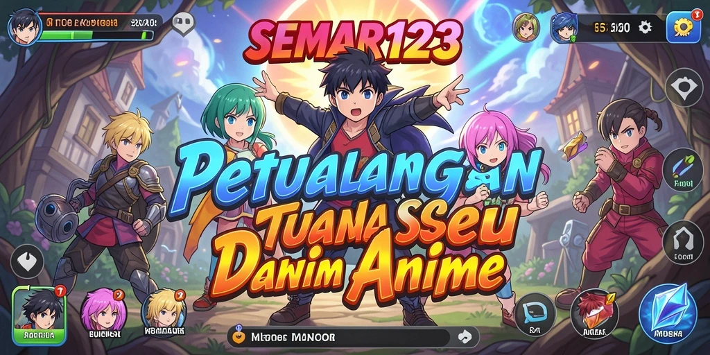Tangkapan layar dari gameplay SEMAR123 yang penuh aksi anime.