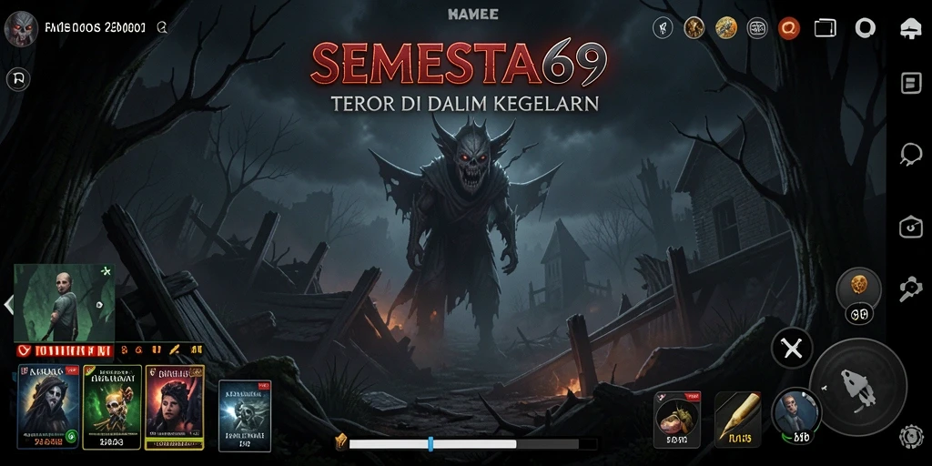 Screenshot menegangkan dari SEMESTA69, tunjukkan aksi horror yang mendebarkan.