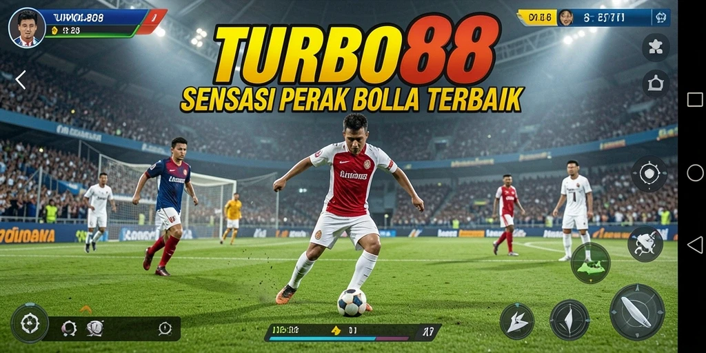 Tangkapan layar gameplay TURBO88 yang menampilkan aksi seru di lapangan.